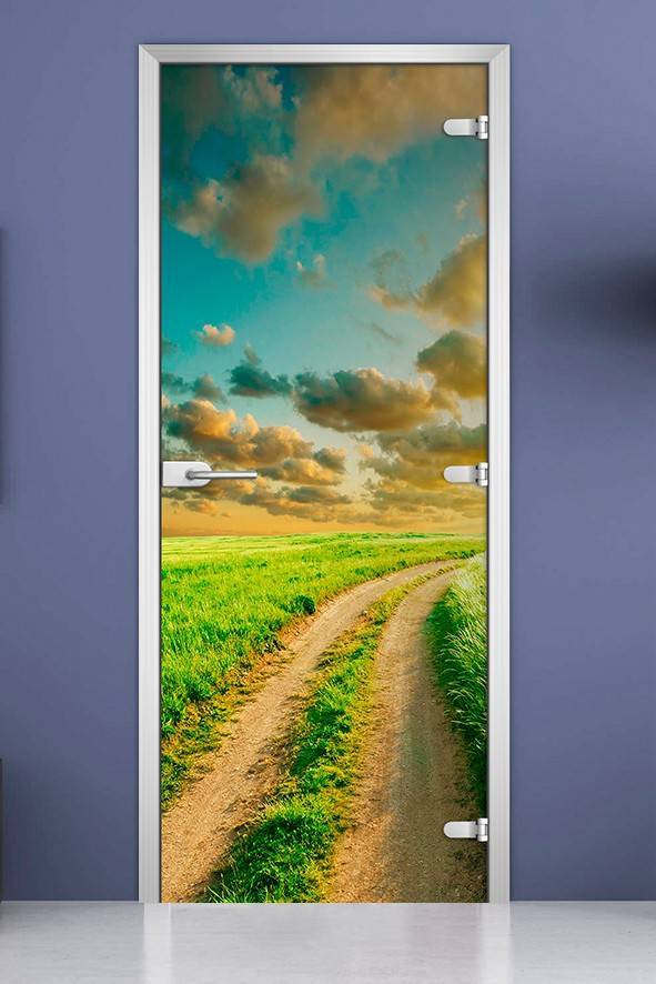 Стеклянная межкомнатная дверь с фотопечатью «Nature-01»