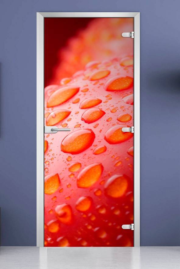 Стеклянная межкомнатная дверь с фотопечатью «Fruite-18»