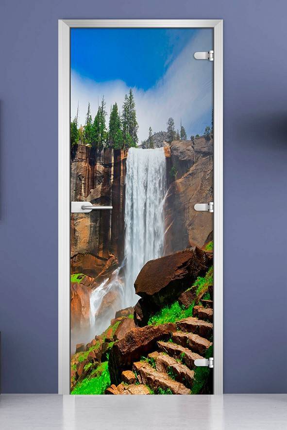 Стеклянная межкомнатная дверь с фотопечатью «Nature-18»