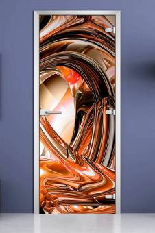 Стеклянная межкомнатная дверь с фотопечатью «Abstraction-14»