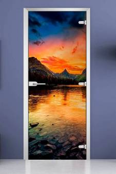 Стеклянная межкомнатная дверь с фотопечатью «Nature-16»