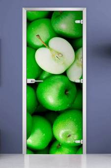 Стеклянная межкомнатная дверь с фотопечатью «Fruite-17»