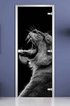 Стеклянная межкомнатная дверь с фотопечатью «Animals-20»