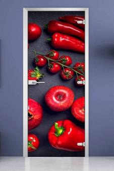 Стеклянная межкомнатная дверь с фотопечатью «Fruite-13»