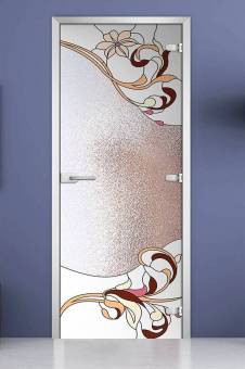 Стеклянная межкомнатная дверь с фотопечатью «Stained Glass-11»