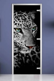 Стеклянная межкомнатная дверь с фотопечатью «Animals-09»