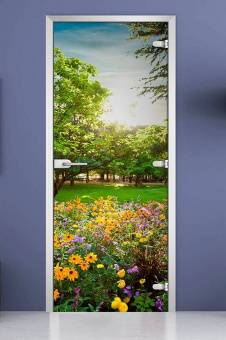 Стеклянная межкомнатная дверь с фотопечатью «Nature-04»