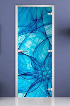 Стеклянная межкомнатная дверь с фотопечатью «Abstraction-06»