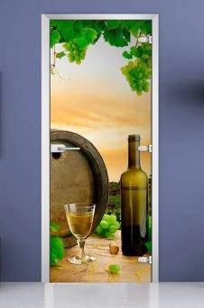 Стеклянная межкомнатная дверь с фотопечатью «Fruite-19»