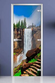 Стеклянная межкомнатная дверь с фотопечатью «Nature-18»