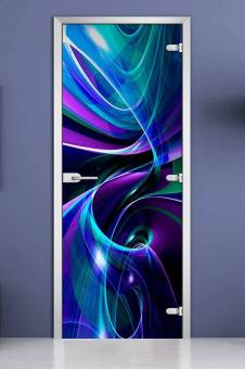Стеклянная межкомнатная дверь с фотопечатью «Abstraction-12»